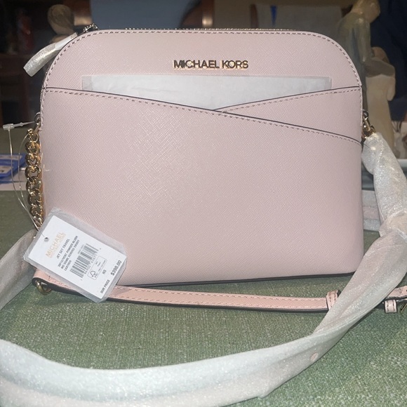 Michael Kors Jet Set Travel Medium Dome Blush Pink Adjustable Crossbody NWT - Picture 1 of 14